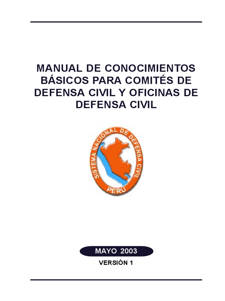 Manual de Defensa Civil 110 Pag Alcalde Organización no gubernamental