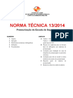 NT 13 - 2014 Pressurizacao de Escada de Seguranca PDF