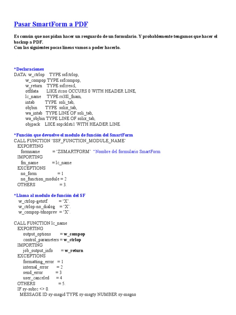 Convert SmartForm to PDF Guide | PDF