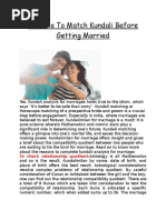 Kundli Milan for Marriage