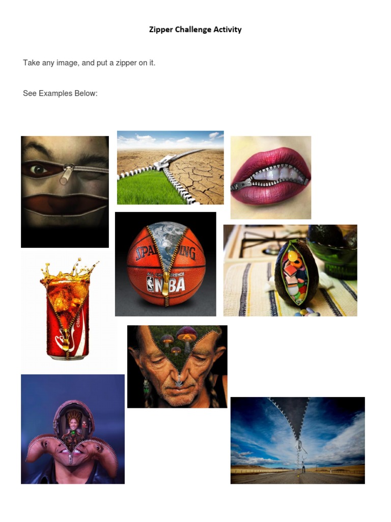 Photoshop Zipper Challenge Activity | PDF