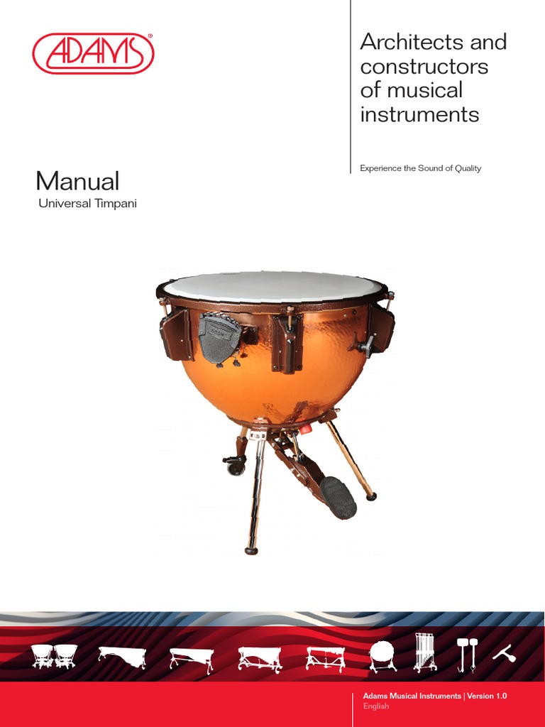 Adams Timpani Manual (Universal) PDF Pitch (Music) Tension (Physics)