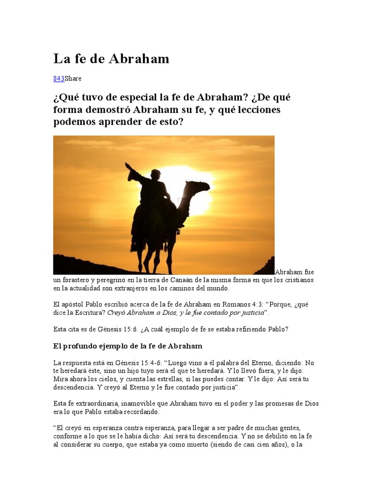 La fe inquebrantable de Abraham | PDF | Abrahán | Isaac