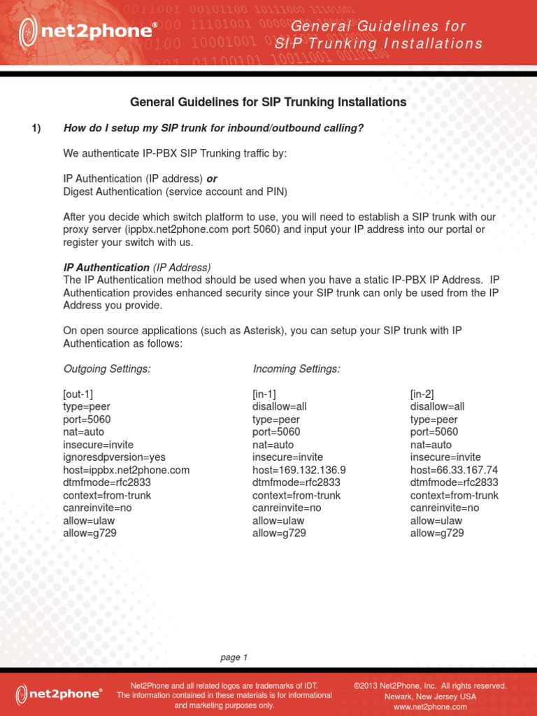 SIP Trunking Turnup Guide | PDF | Session Initiation Protocol | Proxy ...