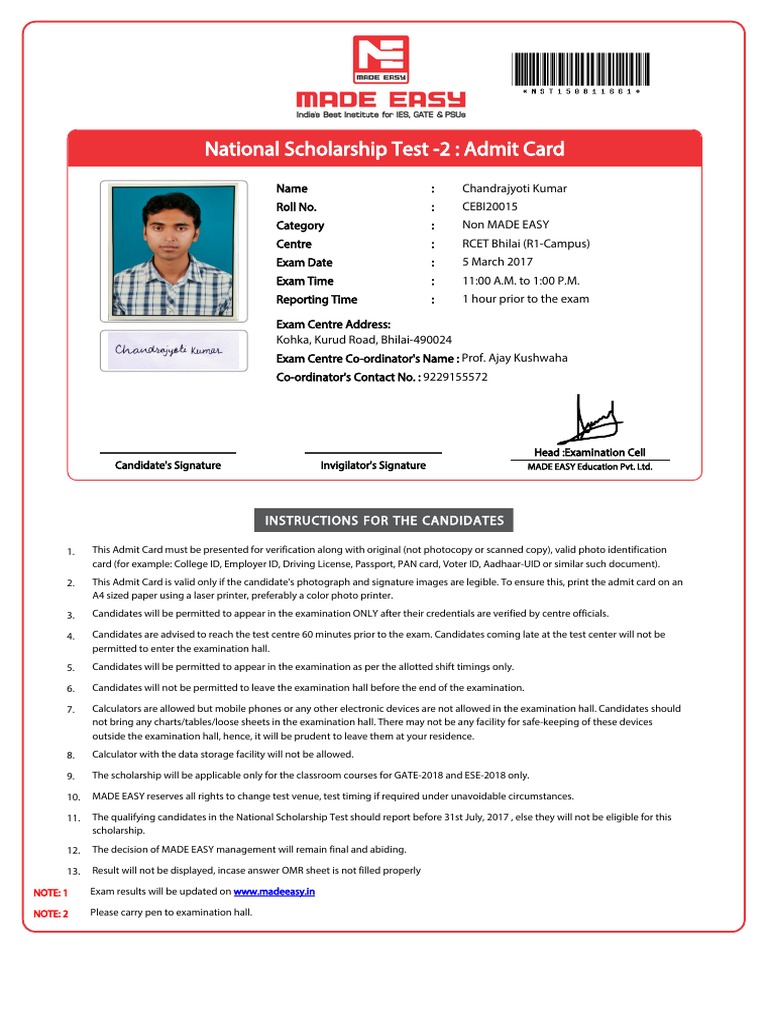Made Easy Id Card