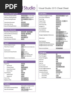 Visual studio shortcut keys pdf