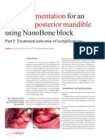 Ridge Augmentation For An Atrophied Posterior Mandible Using NanoBone Block Part I: Treatment Outcome of Complications