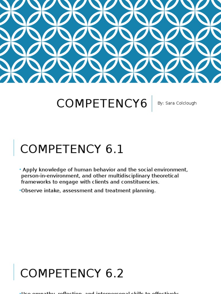 Competency 6 | PDF