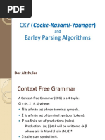 CKY) Cocke-Kasami-Younger) Earley Parsing Algorithms: Dor Altshuler