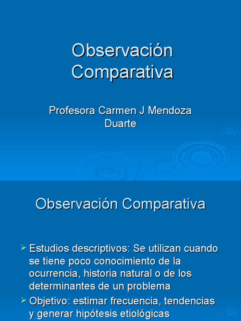 Observación Comparativa | PDF | Muestreo (Estadísticas) | Estadísticas