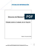 10.07.14 Discurso Rajoy Debate Estado Nación