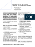 Standards Ratingsfor Applicationof Molded Case Insulated Case Power Circuit Breakers