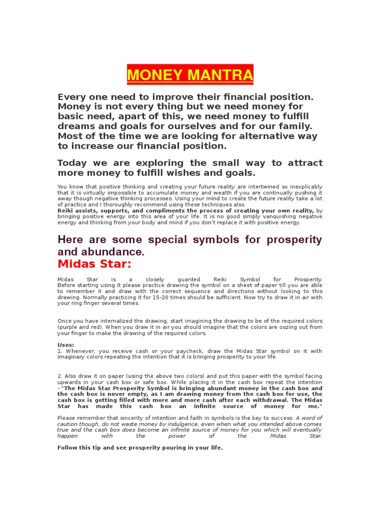 Money Mantra Religion And Belief - 