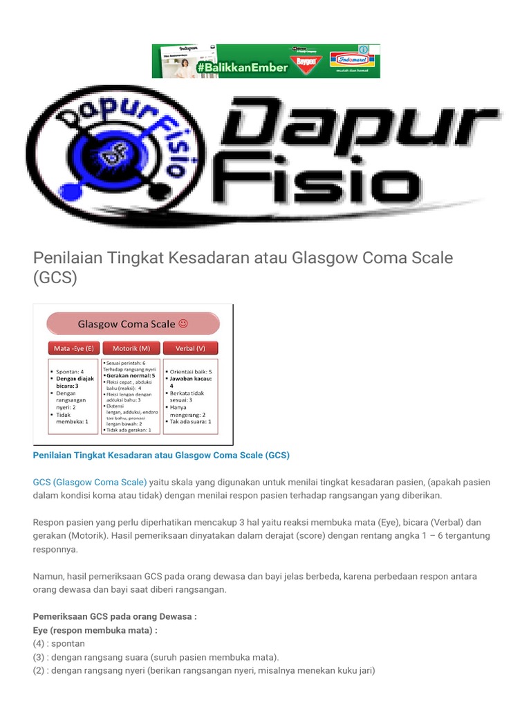 Dapur Fisio: Penilaian Tingkat Kesadaran atau Glasgow Coma Scale (GCS).pdf