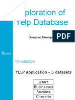 Exploration of Yelp Database: Dionysios Nikolopoulos