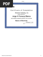 Certificate SIEMENS