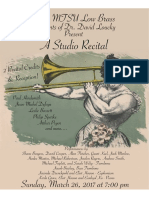 Trombone Studio Recital Poster 2017