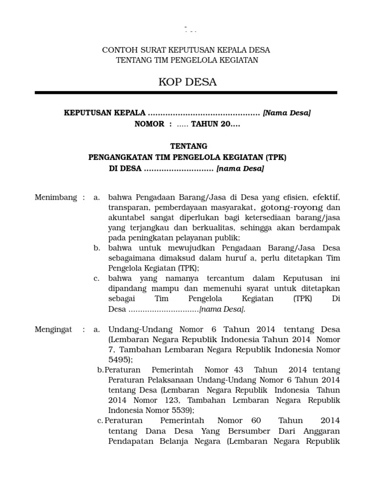 Pengadaan Barang dan Jasa Desa 2024 | PDF