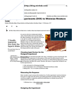 Using Designed Experiments (DOE) To Minimize Moisture Loss - Minitab