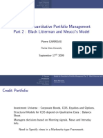 Models for Quantitative Portfolio Management - Part 2 Black Litterman and Meucci's Model