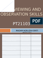 Interviewing and Observation Skills