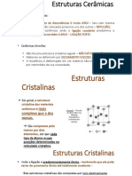 Estruturas Cerâmicas Cristalinas e Amorfas