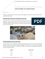 Cement Sand and Aggregate For Nominal Mix Concrete Grades - Civil Rndcivil RND