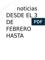 Las Noticias  El 3 de Febrero 