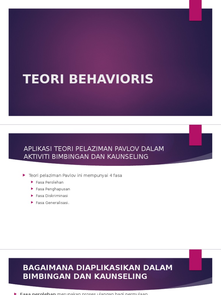 Teori Behavioris Pavlov | PDF