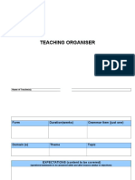 Teaching Organiser