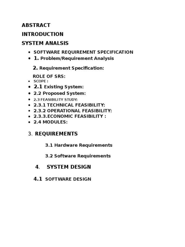 Software Requirement Specification Guide | PDF