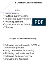 Analysis of Quality Control Issues