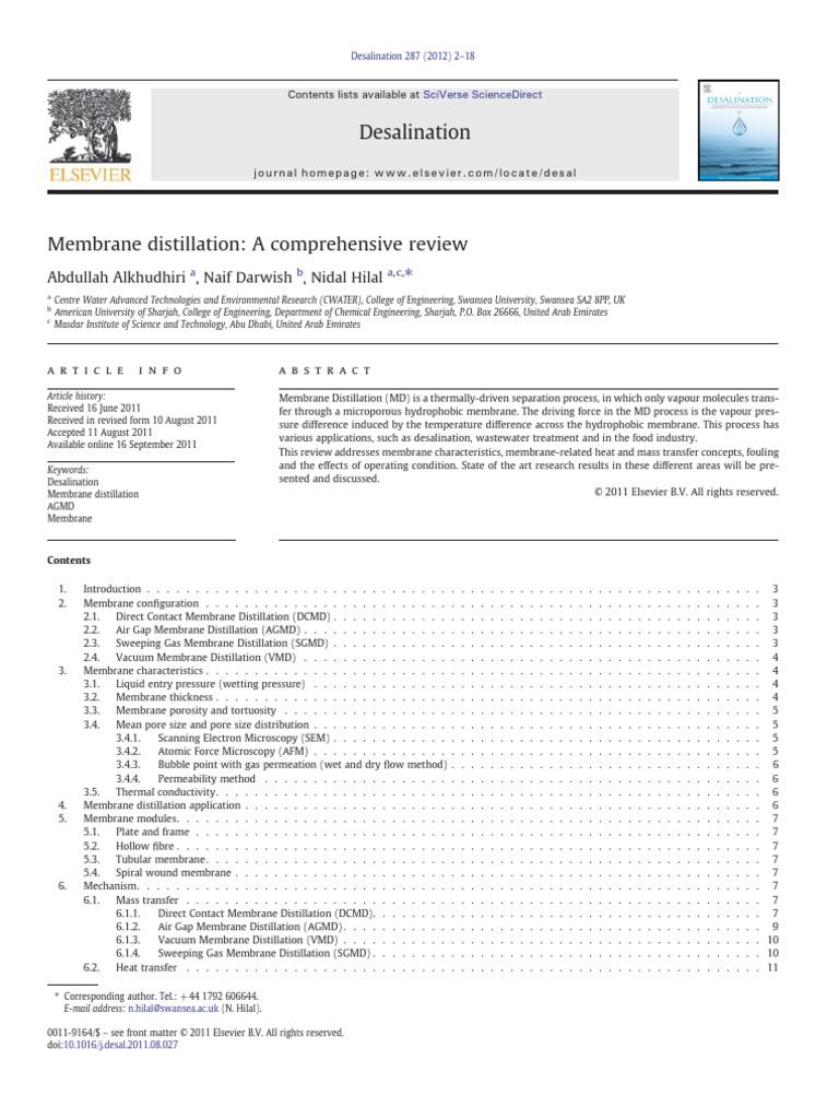 Desalination: Abdullah Alkhudhiri, Naif Darwish, Nidal Hilal | PDF ...