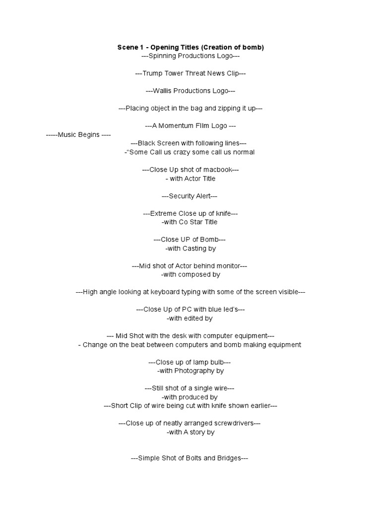 Script The Last Watch Pdf Leisure Computing And Information