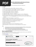 Download Complete Process for the Application of Authorization in Norway Prescriptionist-Receptarformacyst by Anonymous 0efj19v SN343388590 doc pdf