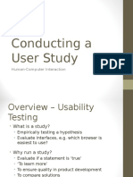 Conducting A User Study: Human-Computer Interaction