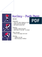 Hockey Push Pass Skill Card