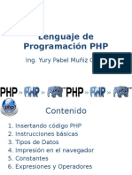 2. Lenguaje de Programacion Php