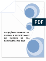 Projeção de Consumo de Energia e Energéticos e de Emissões de CO2, São Paulo, 2008-2020 | Secretaria de Saneamento e Energia – SSE SP