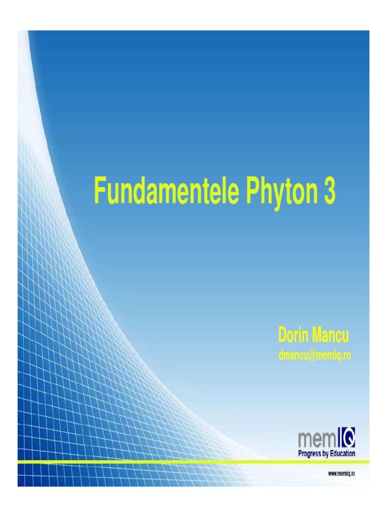 Fundamentele Python Introducere | PDF