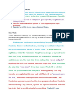 Color-Coded Body Paragraph Model Macbeth