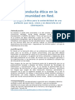 Conducta Ética en la comunidad en red.Articulo Ética Redes Gemed 4