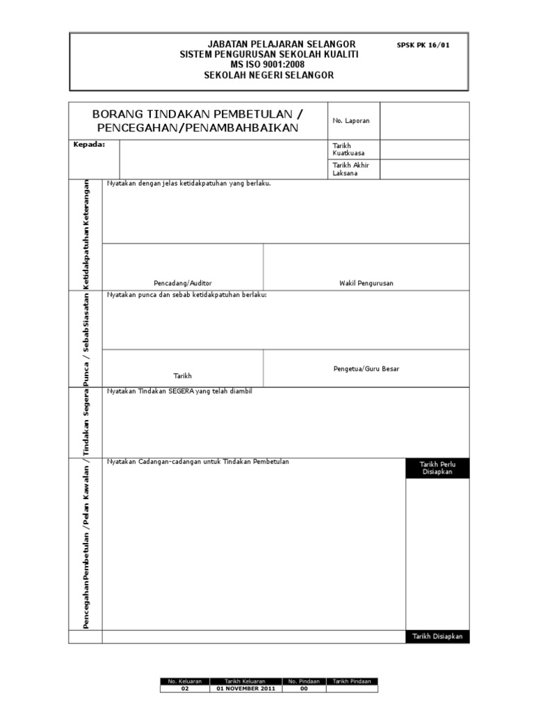 Pk16 Tindakan Kawalan Pembetulan Pencegahan Spsk Pdf
