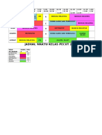 Jadual Waktu Kelas Pecut 2016: Mata Pelajaran Warn A MAS A