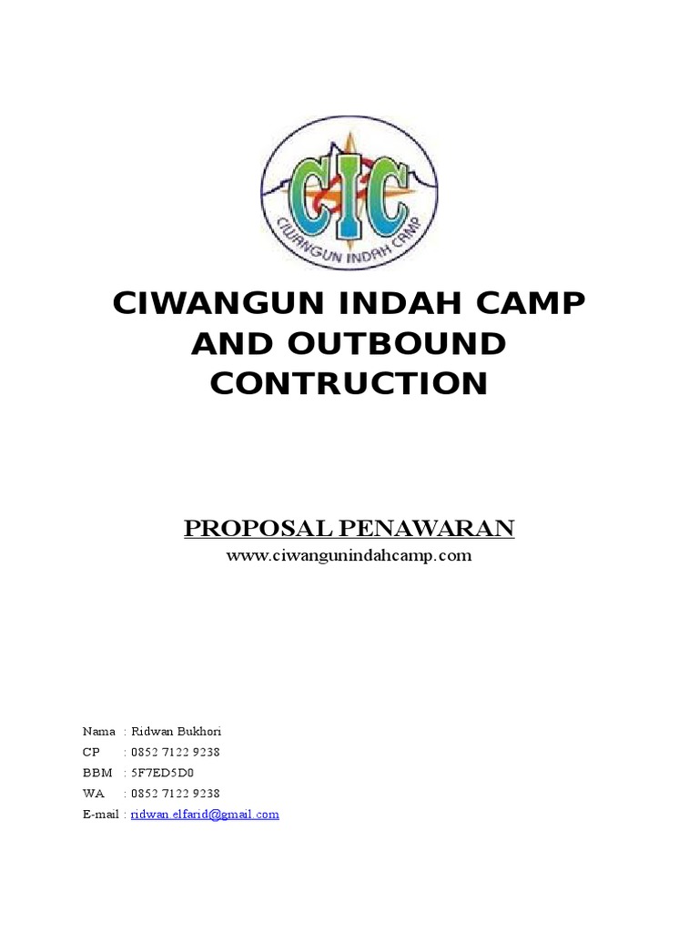 Contoh Proposal Penawaran Outbound Camp PDF