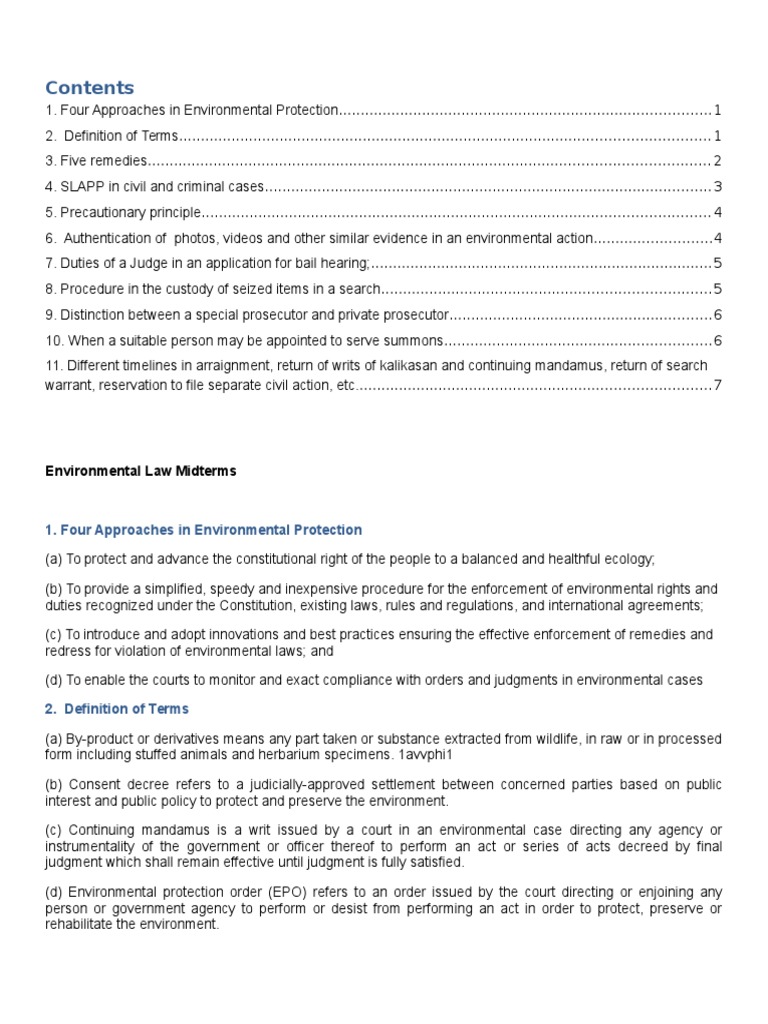 Environmental Protection Order Explained | PDF | Prosecutor | Lawsuit