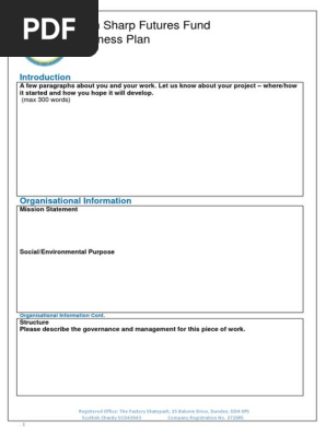 Application Business Plan