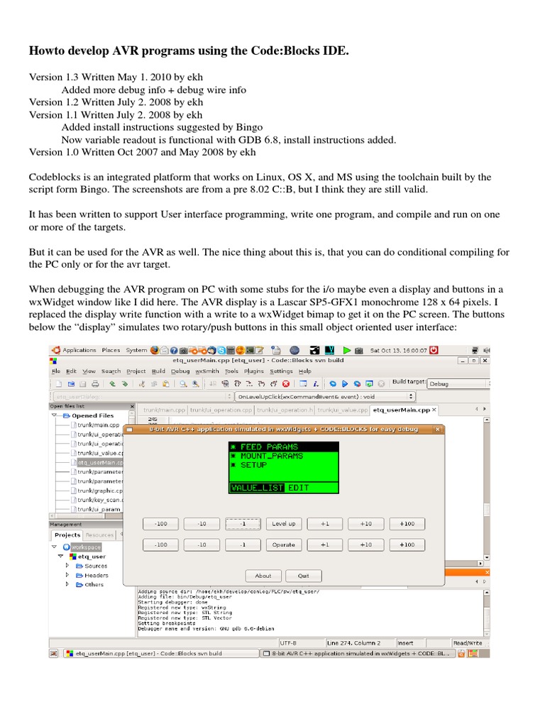 Developing AVR Programs in Code::Blocks | PDF | Computer Architecture ...