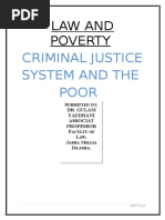 Position of Poor Under Criminal Justice System