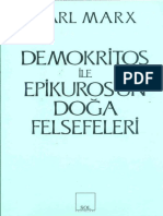 Karl Marx - Demokritos Ile Epikuros-Un Doğa Felsefeleri